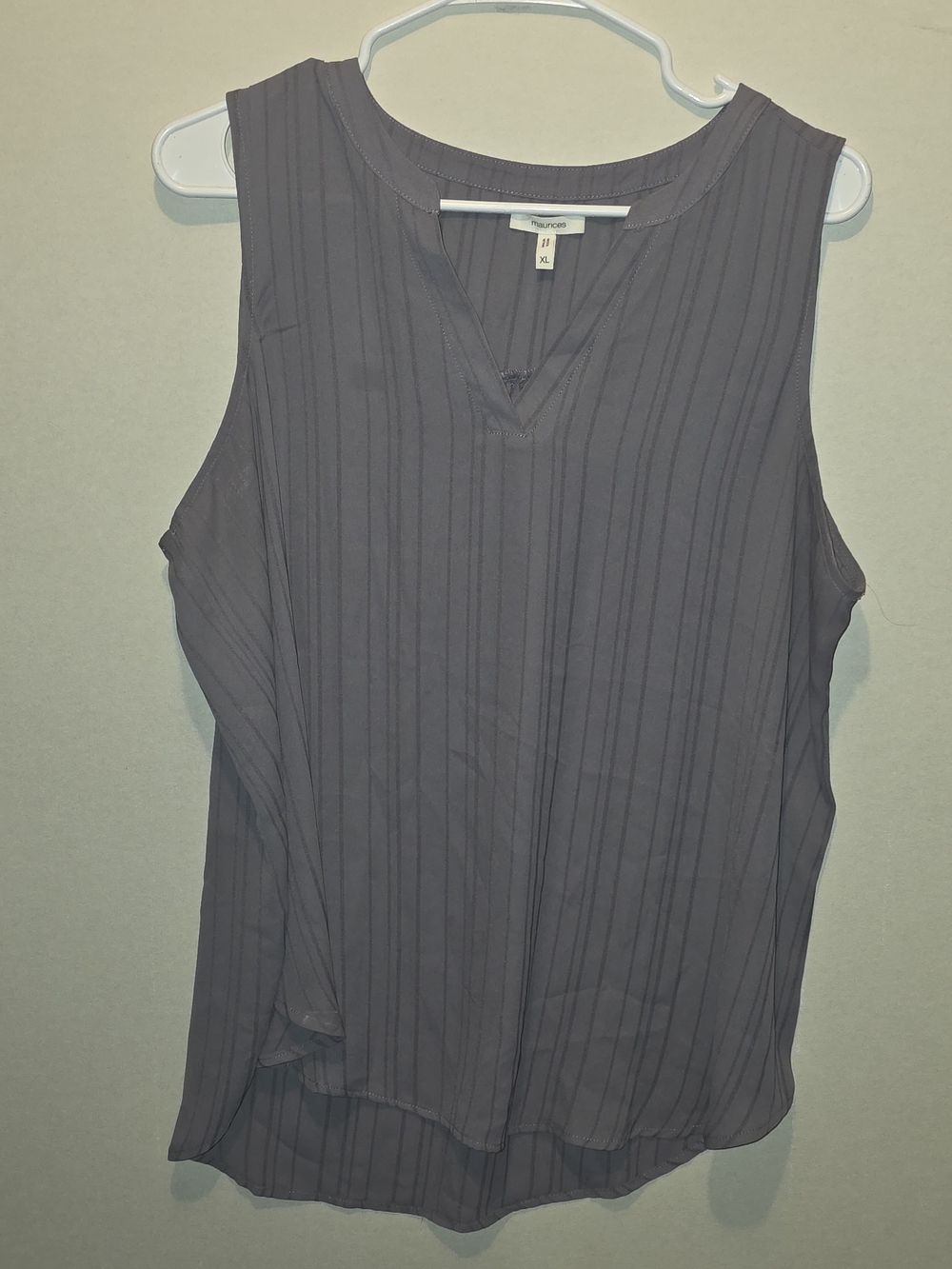 Maurices Charcoal Gray Ribbed V-Neck Sleeveless Camisole